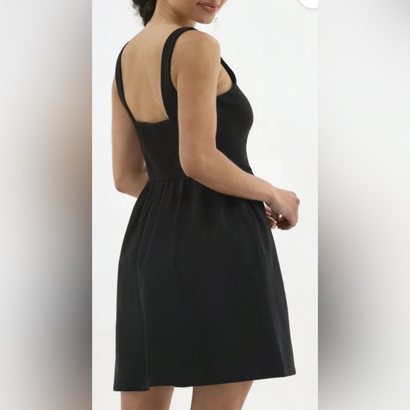 Black V waist Mini Tank Dress | L | NWT - Picture 3 of 16